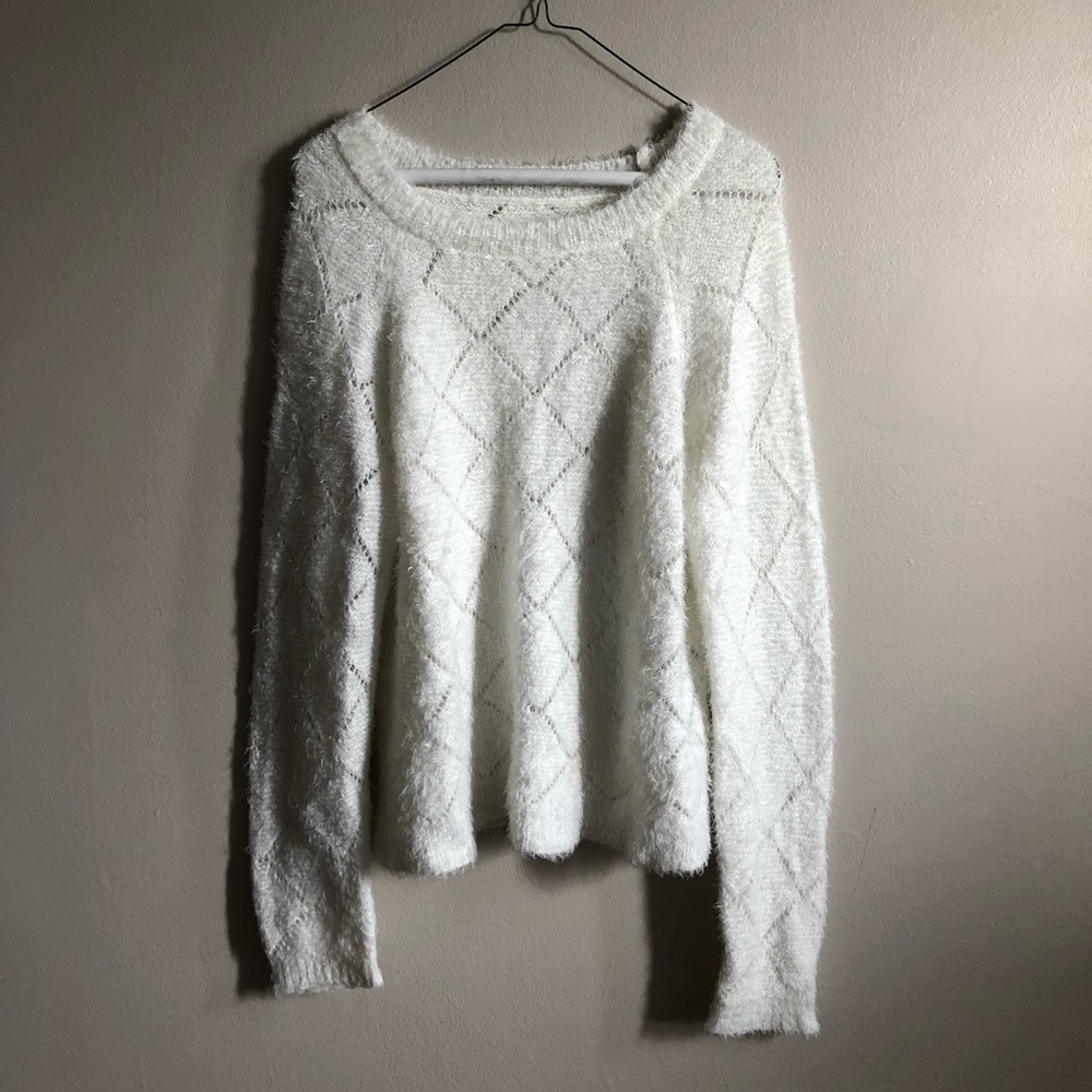 Soft and Fuzzy White Sweater (from Japan)